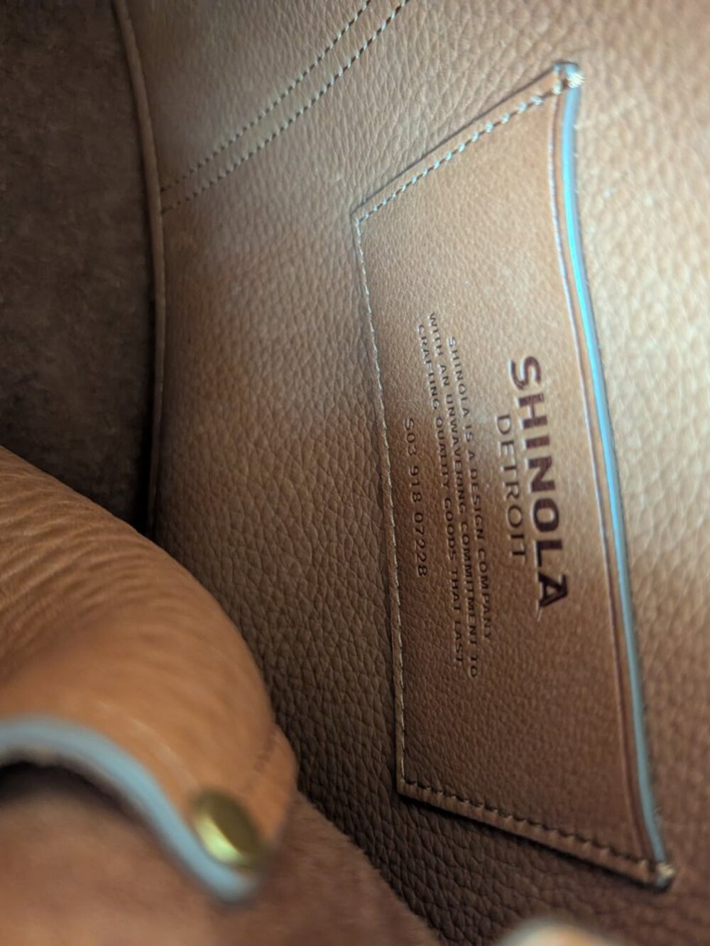 Shinola The Pocket Crossbody – Natural Leather | Excellent Used Condition - Picture 13 of 14